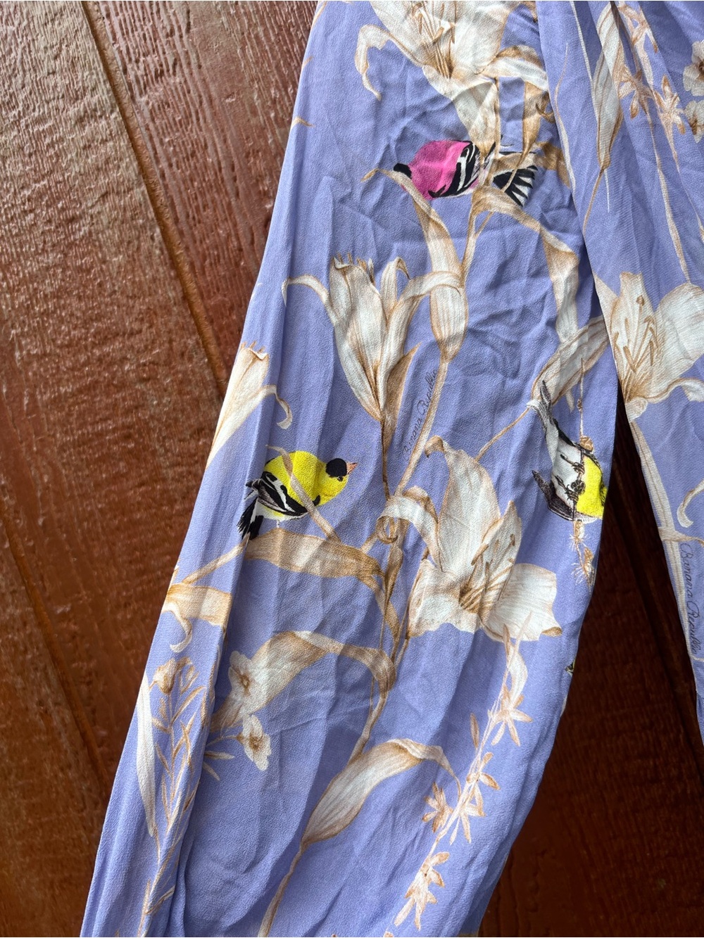 Banana Republic Lavender Bird & Floral Print Tiered Maxi Dress XXS Blogger Fav - Picture 4 of 5
